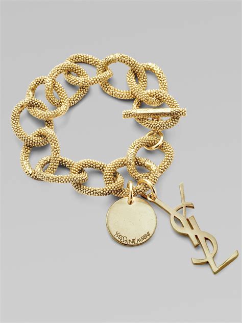 yves saint laurent gold bracelet|yves saint laurent jewellery.